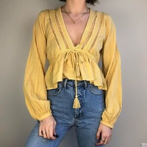 Free People cropped blouse